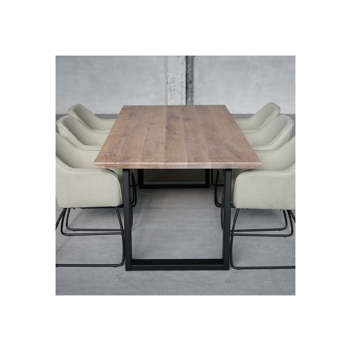 4260747163321 - Tischplatte Eiche Chalet S 40 mm massiv - Schweizer Kante 300x100 cm