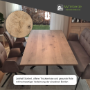 Tischplatte Eiche Chalet S 40 mm massiv - Schweizer Kante 200x100 cm