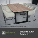 Tischplatte Eiche Chalet S 40 mm massiv - Schweizer Kante 240x100 cm