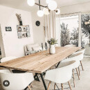 Tischplatte Eiche Chalet S 40 mm massiv - Schweizer Kante 240x100 cm