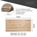 Tischplatte Eiche Chalet S 45 mm aufgedoppelt - Schweizer Kante 240x100 cm