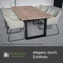 Tischplatte Eiche Chalet S 45 mm aufgedoppelt - Schweizer Kante 240x100 cm