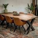 Tischplatte Loft B ca.45 mm Eiche ohne Fase, Baumkante