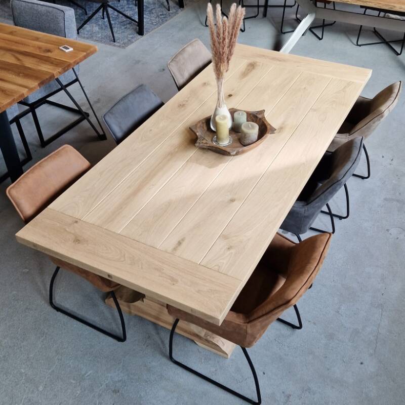 Tischplatte Eiche Loft K ca. 45 mm mit Fase, gerade Kante