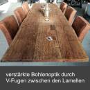 Tischplatte Eiche Loft E ca. 45 mm exklusiv mit Fase, Baumkante 200x100 cm