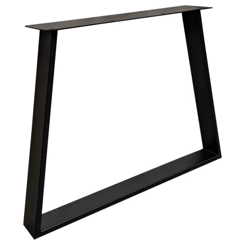 4260747160948 - Tischgestell Ultra Light Trapez | Schwarz | U-Form | Befestigungsplatte aus Stahl | Höhe 72 cm | Breite unten 95 cm | Trapez Exclusiveline