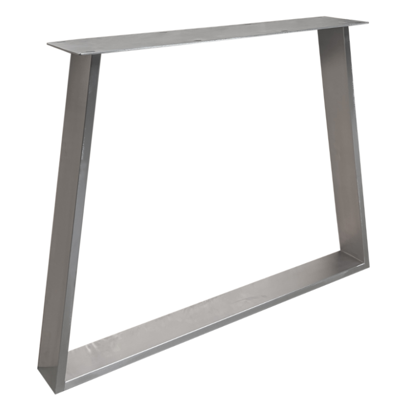 4260747160955 - Tischgestell Ultra Light Trapez | Edelstahl | U-Form | Befestigungsplatte aus Stahl | Höhe 72 cm | Breite unten 95 cm | Trapez Exclusiveline