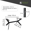 Tischgestell Ultra Light Spider Long Edelstahl
