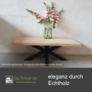 Tischplatte Eiche Chalet G 40 mm - gerade Kante