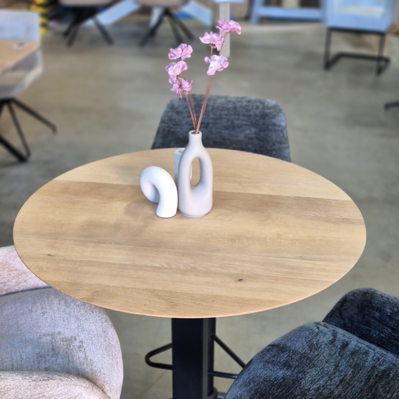 4260747165172 - Tischplatte Rund A | Ø 100 cm | 30 mm massiv | Abgerundete schweizer Kante | Oberfläche geschliffen | Rund | Unbehandelt | Trondheim rund